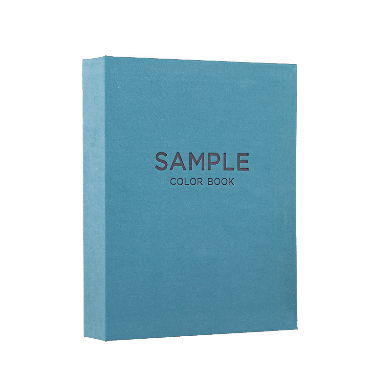 Custom A4 Fabric Sample Book, Hardcover Textile Swatch Storage Binder with 50 Pages (25 Sheets x 2), and Foil-Stamped Material Presentation Folder