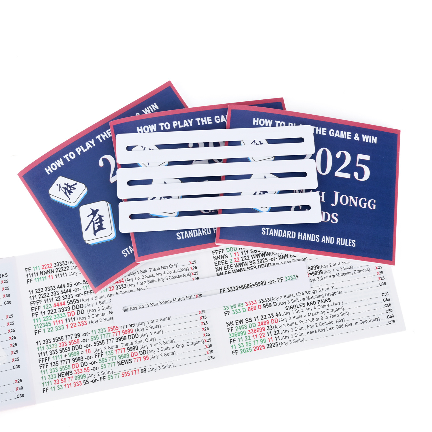 2026 American Mahjong Cards - Waterproof Rule & Score Cards for Mahjongg Game Play