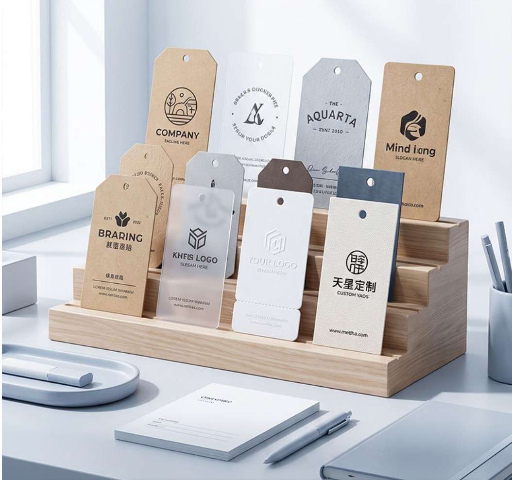 Custom Men's and Women's Apparel Hang Tag, Personalized Garment Clothing Tag, and Branded Cardboard Price Label for Fashion Retail Presentation