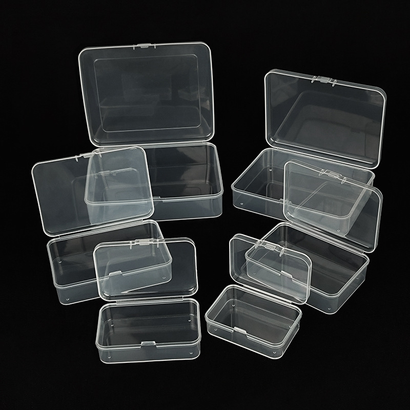 Clear Plastic Packaging Box, Hardware Tool Sample Display Case, Component Storage Box, and Organizer Container for Small Parts and Cards