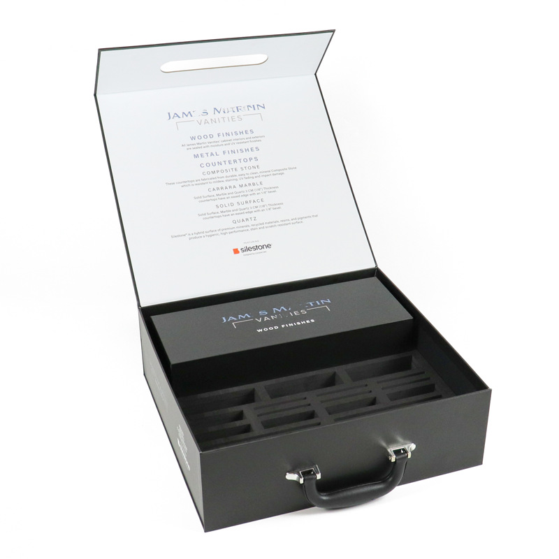 Custom Design Rigid Cardboard Magnetic Paper Box With Handle