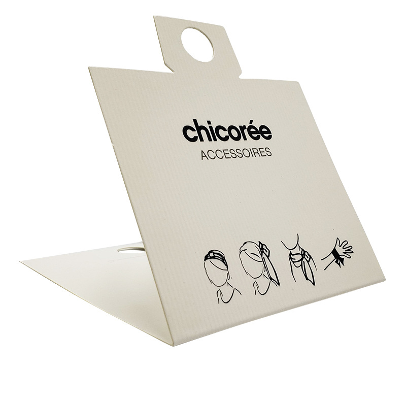 Custom Folded Paper Sock Card, Personalized Retail Packaging Hang Tag, and Printed Cardboard Header Card for Apparel and Accessories Display