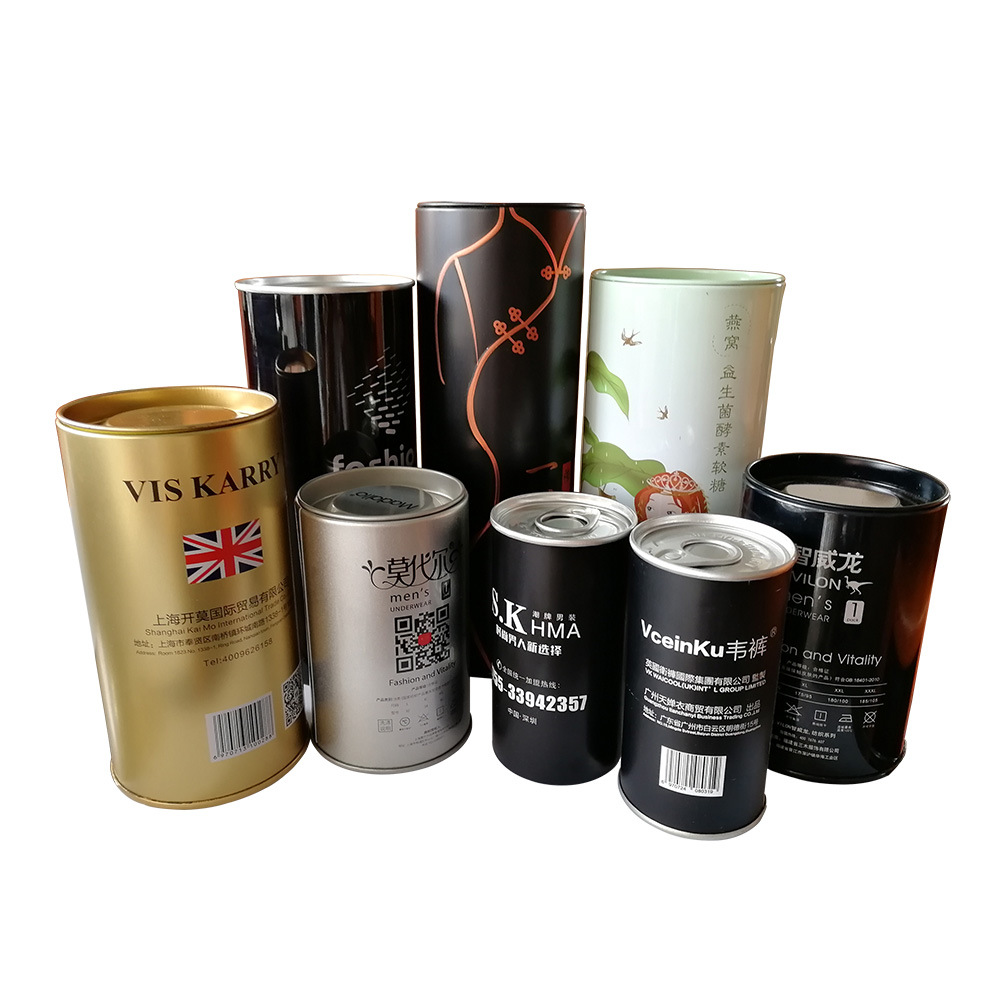 Custom Tinplate Metal Can, Empty Iron Box Container, Round Metal Packaging Tin for Food and Gifts