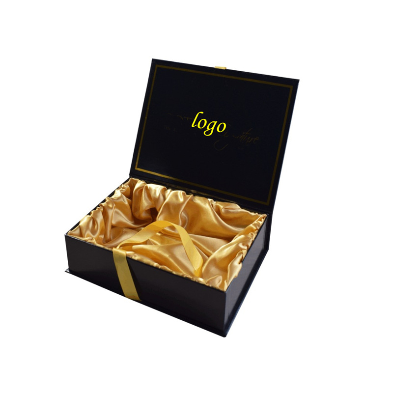 Luxury Cardboard Magnetic Gift Box With Ribbon Closuure